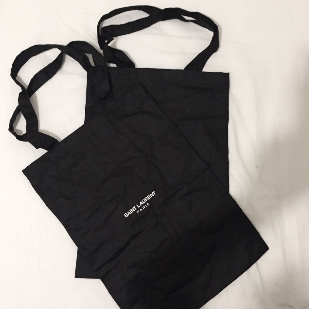 Saint Laurent Logo Cotton Tote Bag